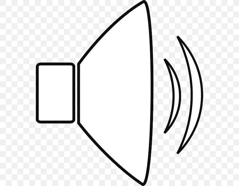 Loudspeaker Drawing Clip Art, PNG, 574x640px, Loudspeaker, Area, Black, Black And White, Computer Speakers Download Free