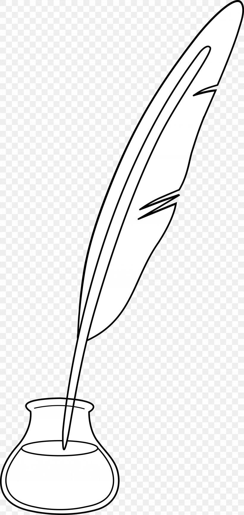 Paper Quill Pen Clip Art, PNG, 3228x6820px, Paper, Black And White, Cartoon, Drawing, Feather Download Free