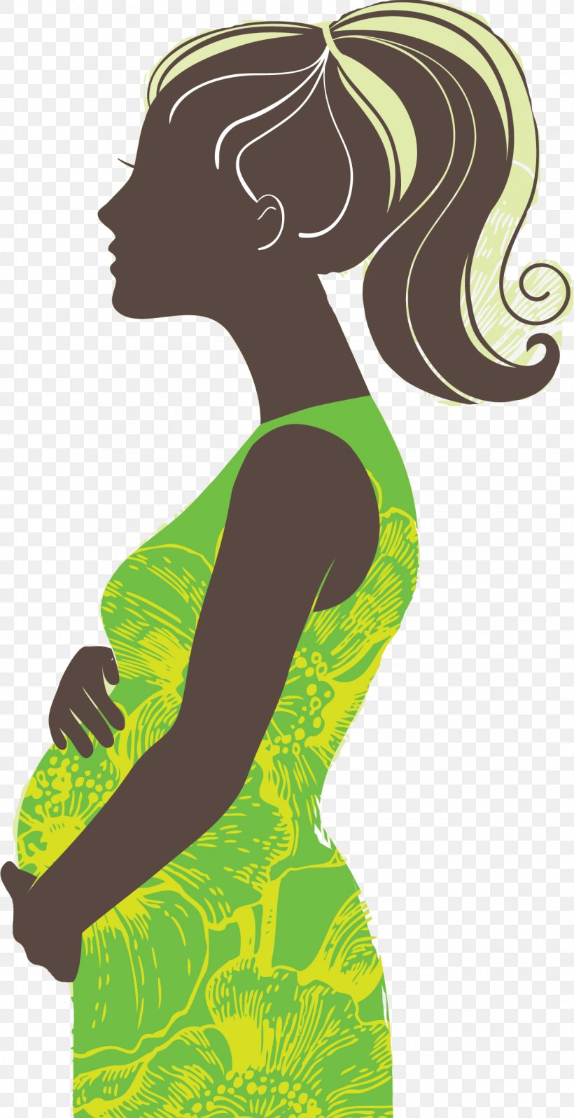 Pregnancy Silhouette Woman, PNG, 1288x2507px, Watercolor, Cartoon, Flower, Frame, Heart Download Free