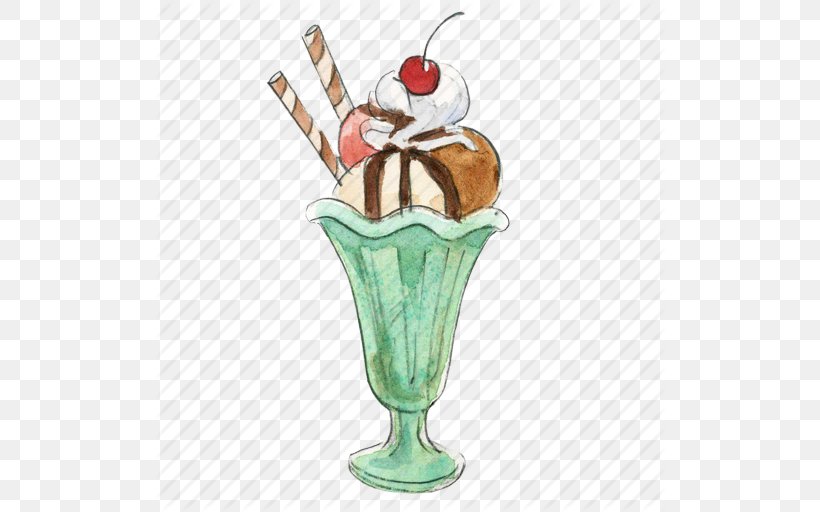 Sundae Ice Cream Cones Milkshake, PNG, 512x512px, Sundae, Chocolate, Chocolate Ice Cream, Cream, Dairy Product Download Free