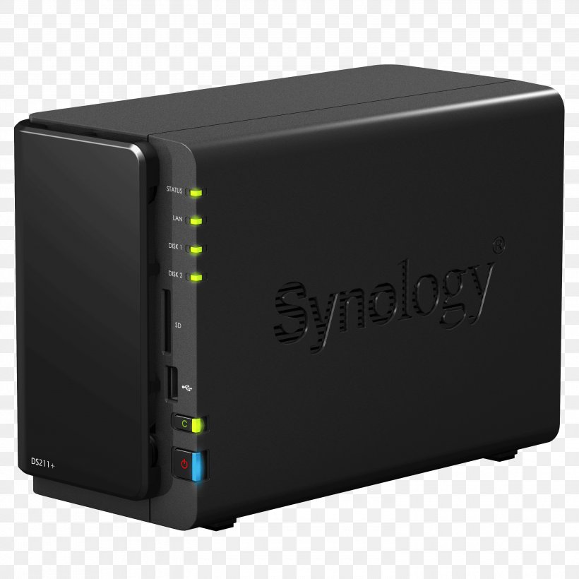 Synology DiskStation DS216+ Network Storage Systems Synology Disk Station DS216+ II Synology Inc., PNG, 3000x3000px, Synology Diskstation Ds216, Computer Case, Computer Component, Data Storage, Data Storage Device Download Free