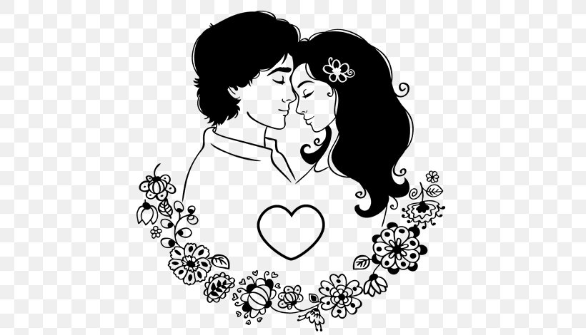 Love Illustration Drawing Kiss Gratitude, PNG, 600x470px, Watercolor, Cartoon, Flower, Frame, Heart Download Free