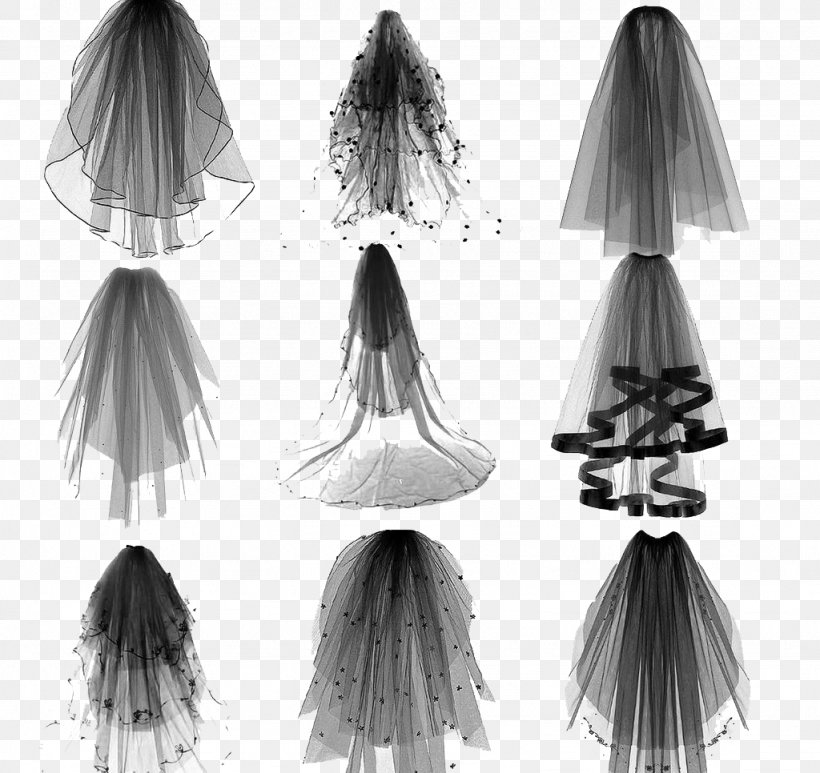 Veil Bride Contemporary Western Wedding Dress, PNG, 1024x966px, Veil, Black, Black And White, Brautschleier, Bride Download Free
