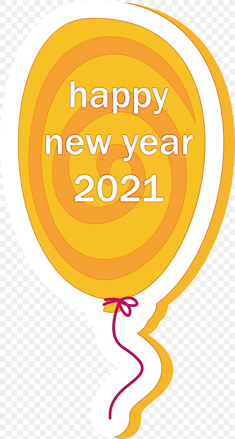 Logo Yellow Meter Happiness Line, PNG, 1607x3000px, 2021 Happy New Year, Balloon, Area, Happiness, Line Download Free