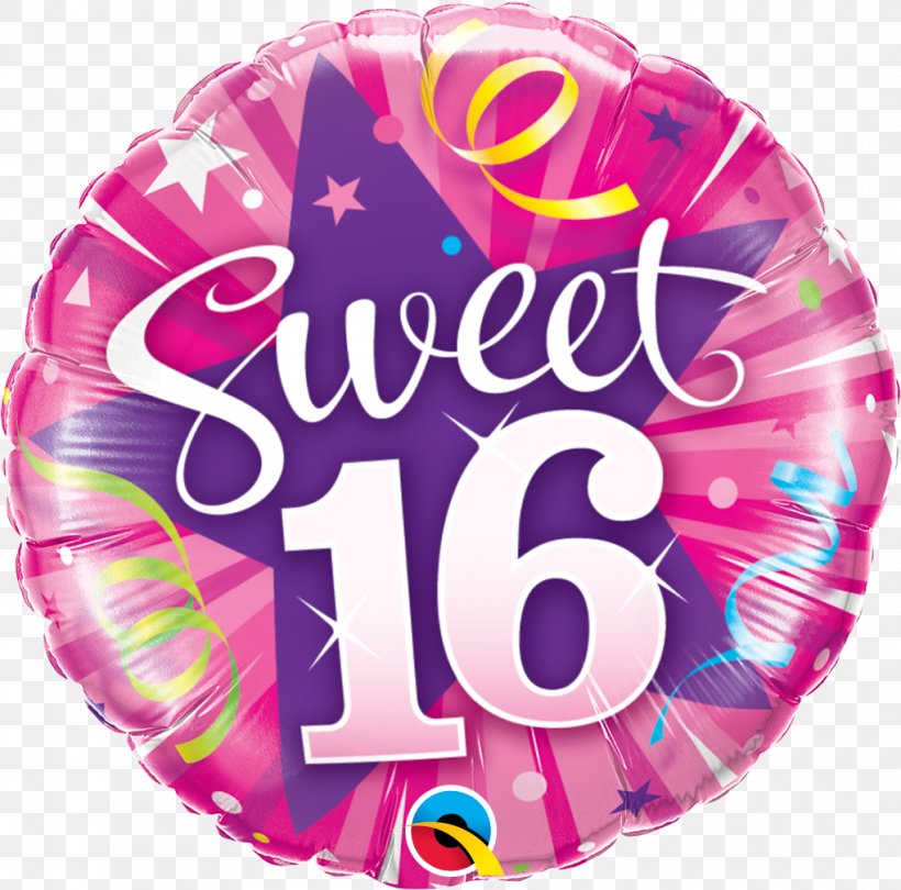 Sweet Sixteen Mylar Balloon Birthday Party, PNG, 1020x1008px, Sweet Sixteen, Anniversary, Balloon, Birthday, Centrepiece Download Free