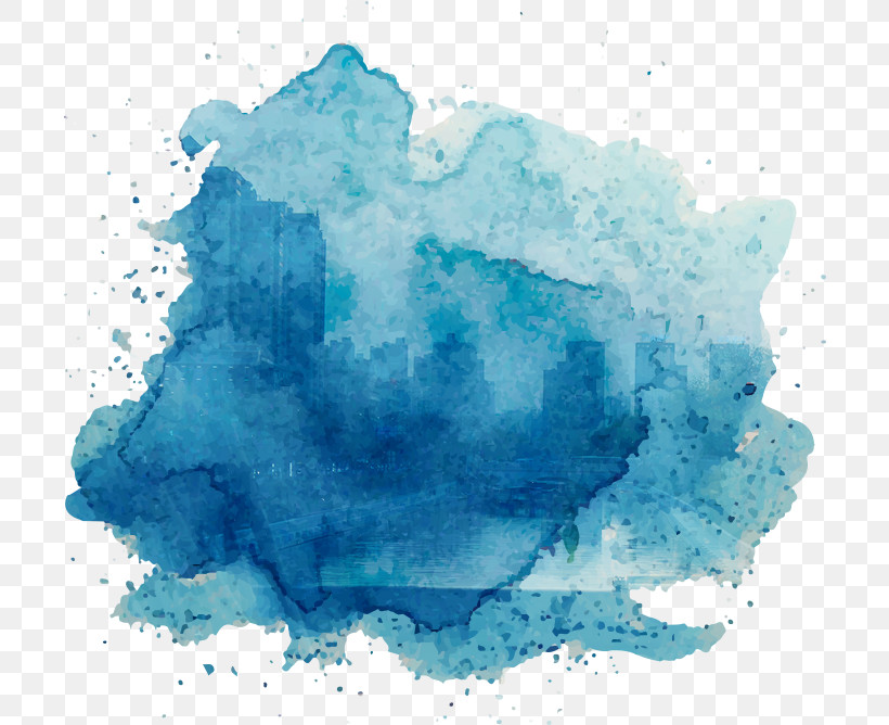 Blue Aqua Turquoise Watercolor Paint Cloud, PNG, 704x668px, Blue, Aqua, Cloud, Electric Blue, Paint Download Free