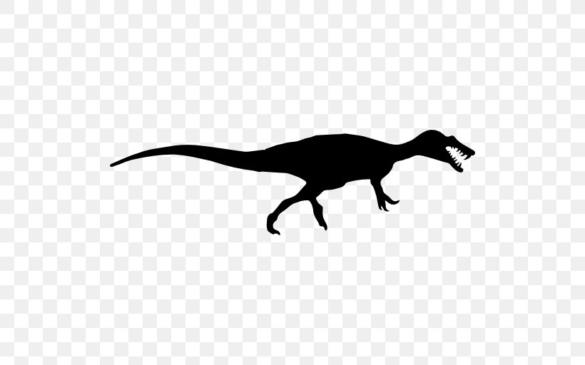 Dinosaur Baryonyx Tyrannosaurus Pararhabdodon Gongxianosaurus, PNG, 512x512px, Dinosaur, Animal Figure, Baryonyx, Beak, Black And White Download Free