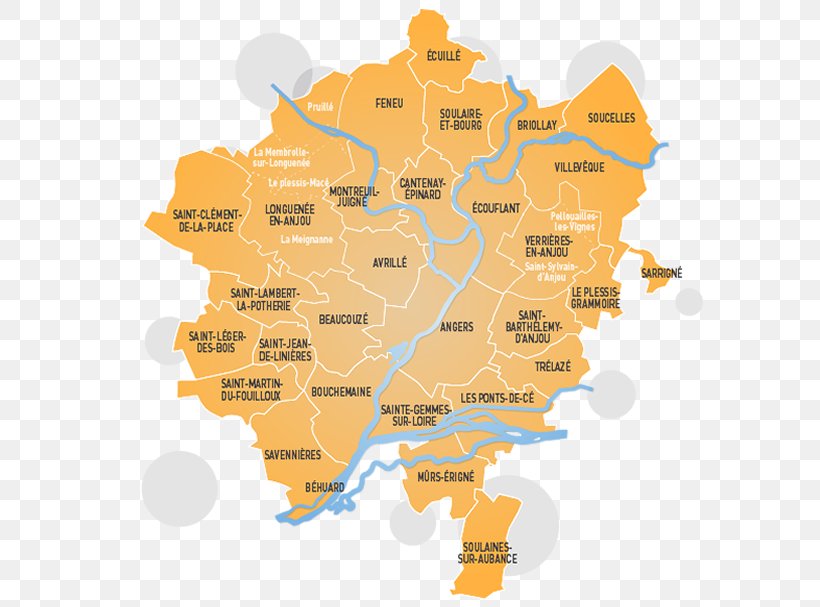 Saint-Sylvain-d'Anjou Verrières-en-Anjou Longuenée-en-Anjou Map Pellouailles-les-Vignes, PNG, 700x607px, Map, Angers, Anjou, Area, Diagram Download Free