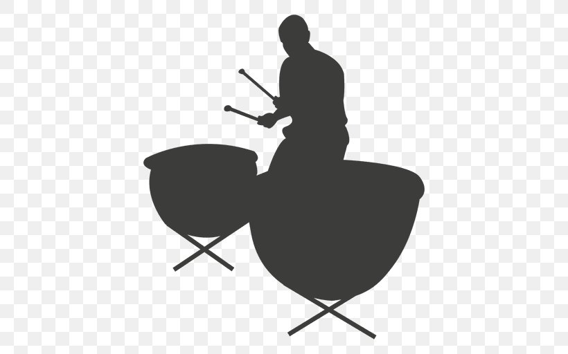 Silhouette Timpanist Percussion Musician, PNG, 512x512px, Watercolor, Cartoon, Flower, Frame, Heart Download Free