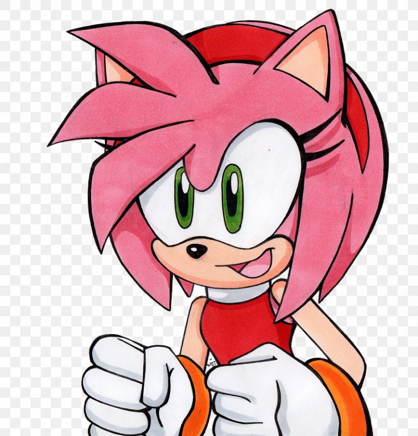 Amy Rose Sonic The Hedgehog Drawing Character, PNG, 852x889px, Watercolor, Cartoon, Flower, Frame, Heart Download Free