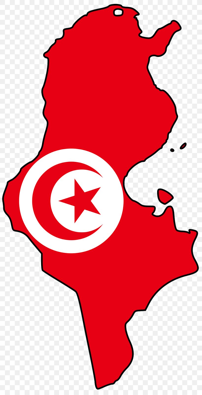 Flag Of Tunisia Blank Map, PNG, 816x1600px, Tunisia, Area, Art, Artwork, Black And White Download Free