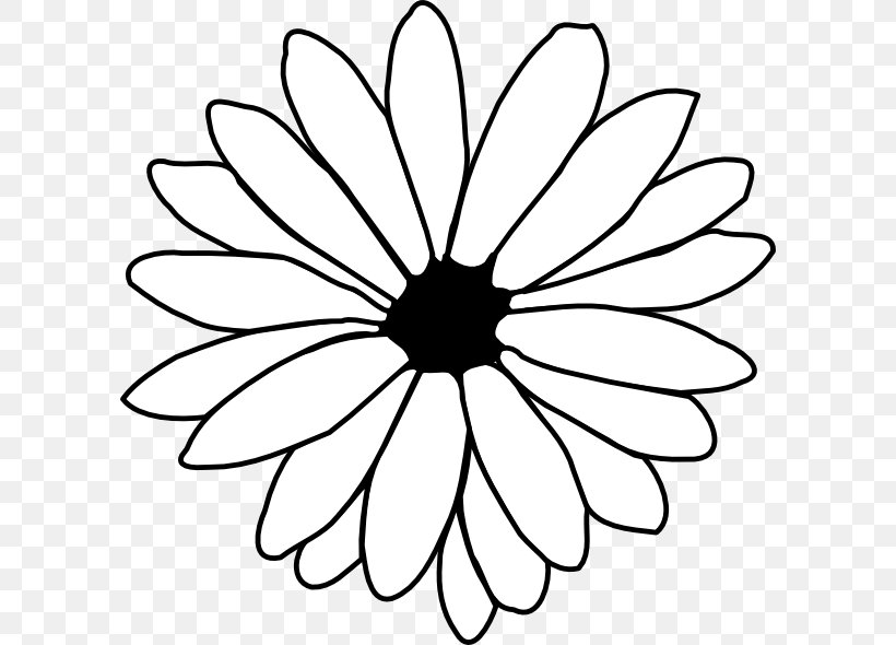 Flower Line Art Free Content Clip Art, PNG, 600x590px, Flower, Area, Art, Black And White, Coloring Book Download Free
