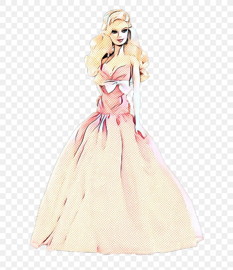 Clothing Dress Pink Gown Costume Design, PNG, 640x950px, Pop Art, Barbie, Blond, Clothing, Costume Design Download Free