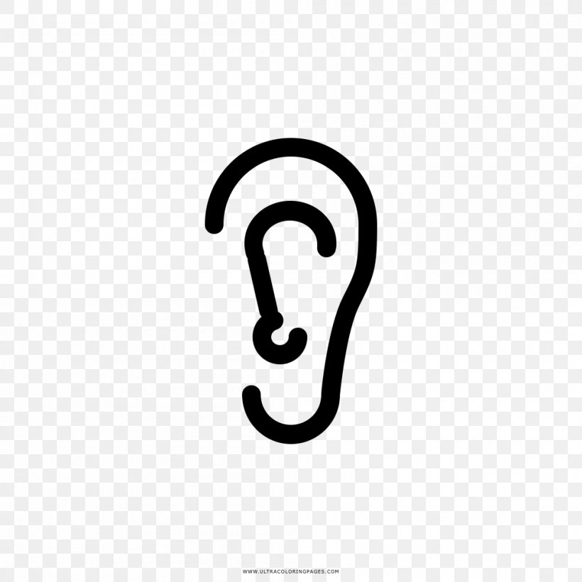 Drawing Coloring Book Ear Ausmalbild Einfach Und Frei, PNG, 1000x1000px, Drawing, Ausmalbild, Body Jewellery, Body Jewelry, Brand Download Free