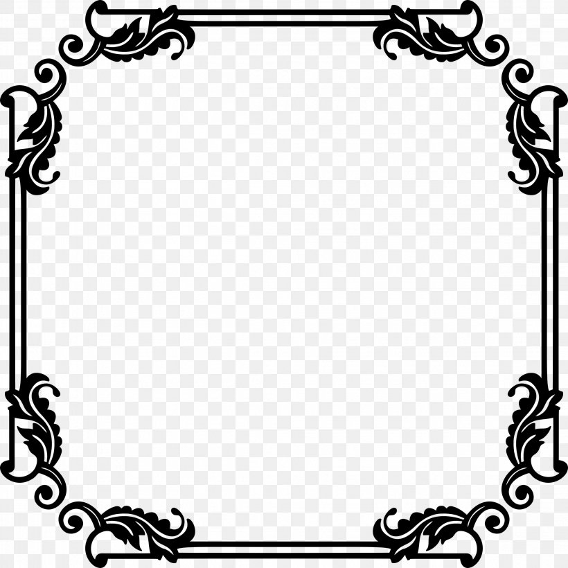 Clip Art, PNG, 2312x2312px, Picture Frames, Area, Black, Black And White, Border Download Free