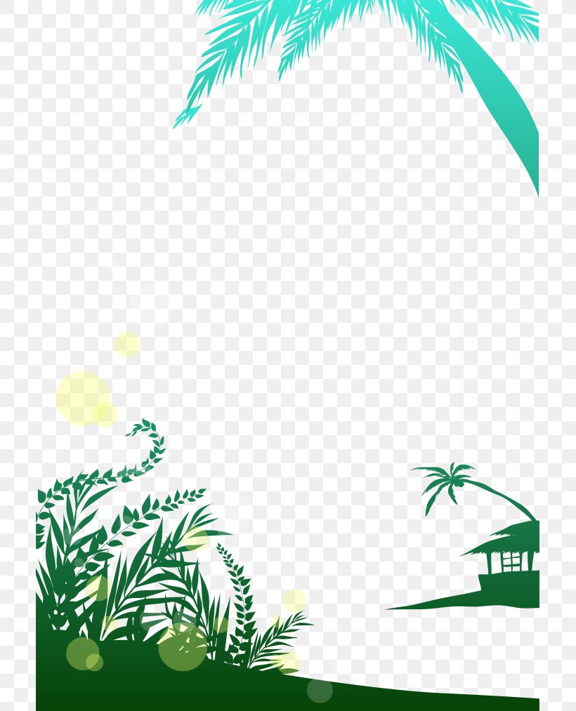 Coconut Green Arecaceae Drawing Tree, PNG, 717x1013px, Coconut, Area, Arecaceae, Border, Branch Download Free