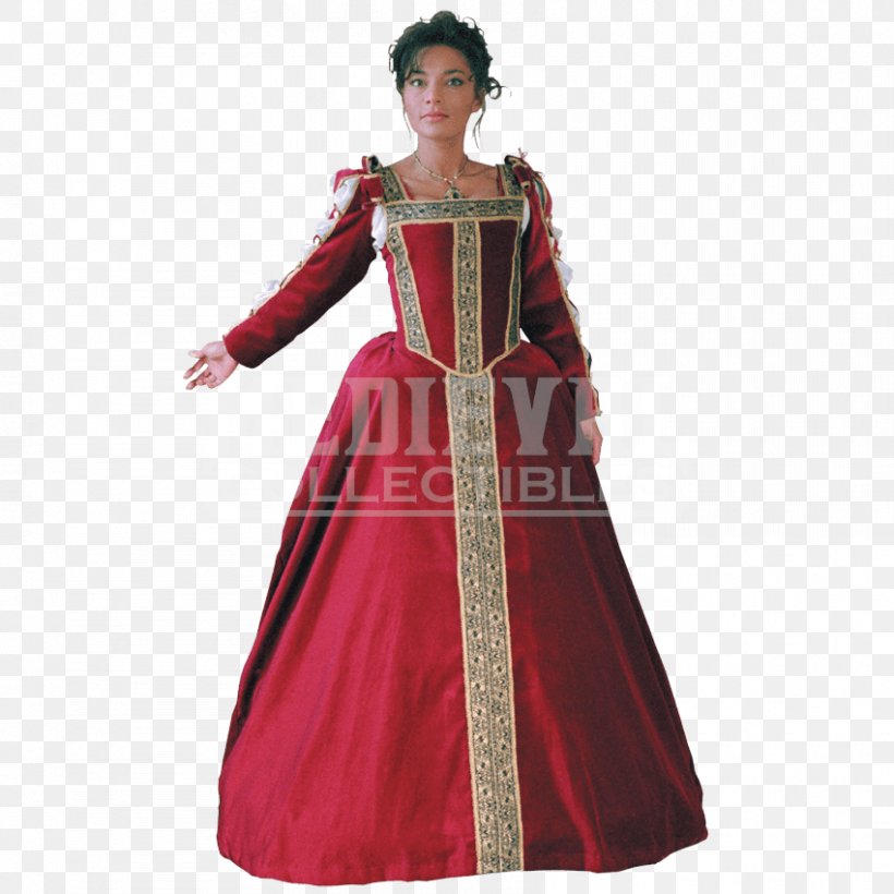 Gown Robe Clothing Costume Design Italian Renaissance, PNG, 850x850px, Gown, Clothing, Costume, Costume Design, Dress Download Free