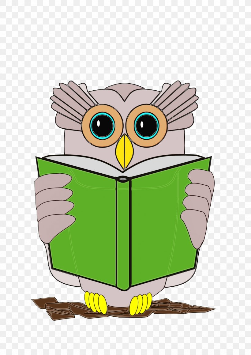 Owl Book Transparency Review Reading, PNG, 1697x2400px, Watercolor, Bird, Bird Of Prey, Book, Cartoon Download Free
