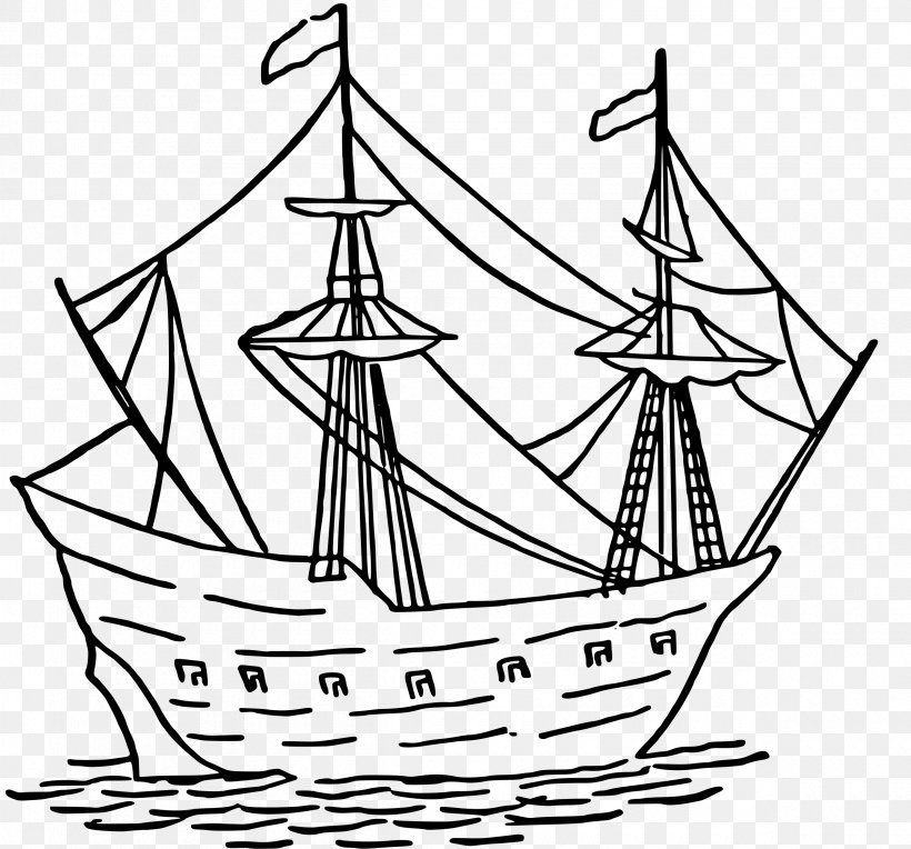 Caravel Drawing Ship, PNG, 2400x2237px, Caravel, Artwork, Baltimore Clipper, Barque, Black And White Download Free