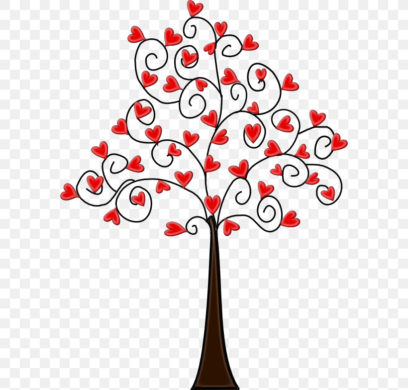 Drawing Doodle Tree Heart Pen Drawing, PNG, 578x784px, Watercolor, Doodle, Drawing, Heart, Paint Download Free