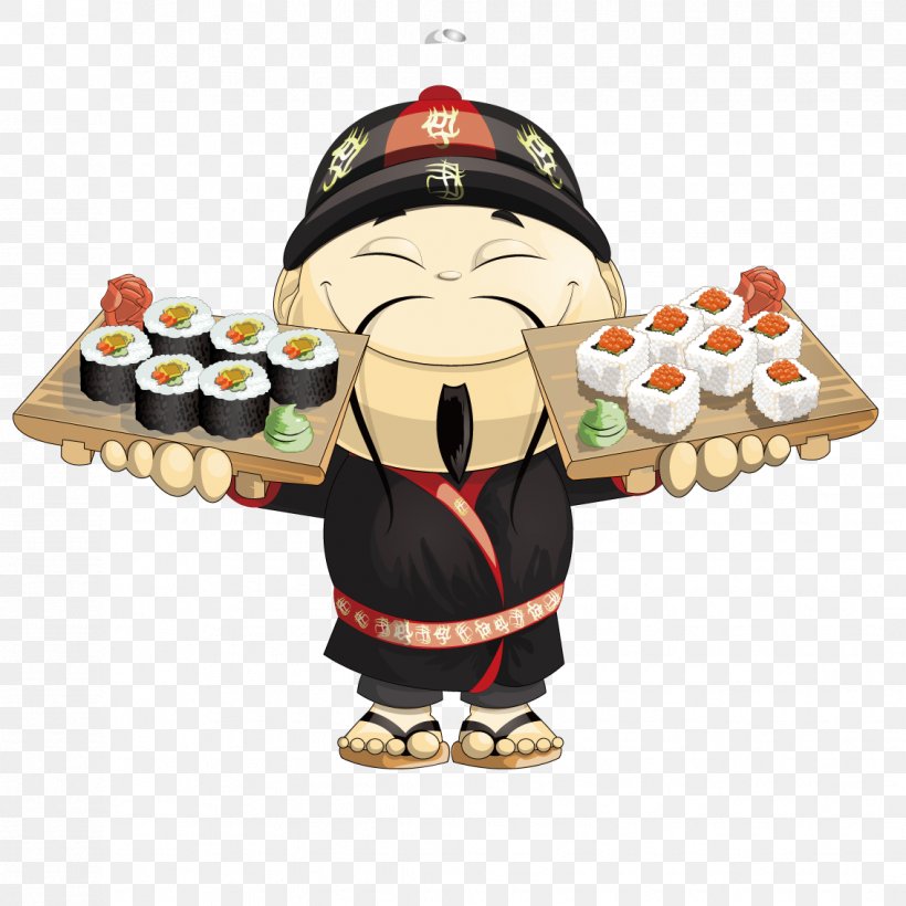 Sushi Japanese Cuisine Asian Cuisine Fusion Cuisine Sashimi, PNG, 1134x1134px, Sushi, Asian Cuisine, Cartoon, Chef, Cook Download Free