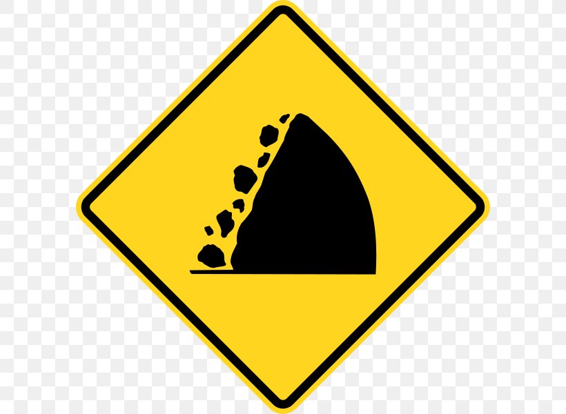 Warning Sign Traffic Sign Symbol Rock, PNG, 600x600px, Warning Sign, Area, Brand, Driving, Driving Test Download Free
