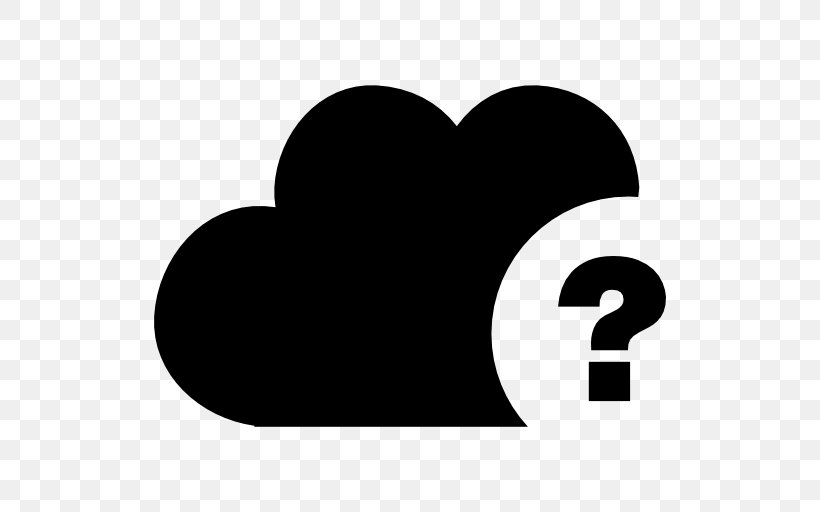 Cloud Computing Question Mark Symbol Download, PNG, 512x512px, Cloud Computing, Black, Black And White, Heart, Internet Download Free