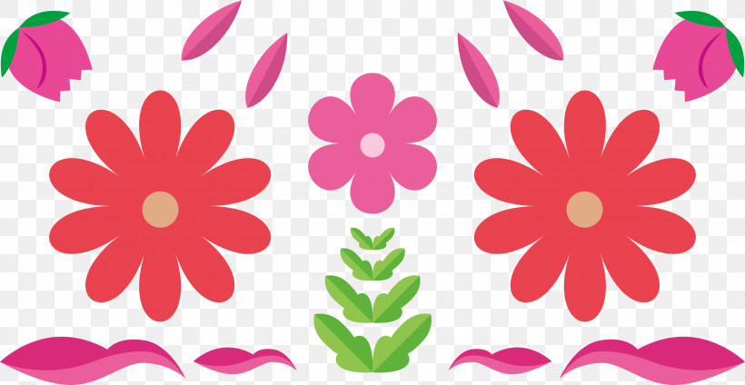 Flower Clipart Flower Art, PNG, 3000x1552px, Flower Clipart, Color, Flower, Flower Art, Leaf Download Free