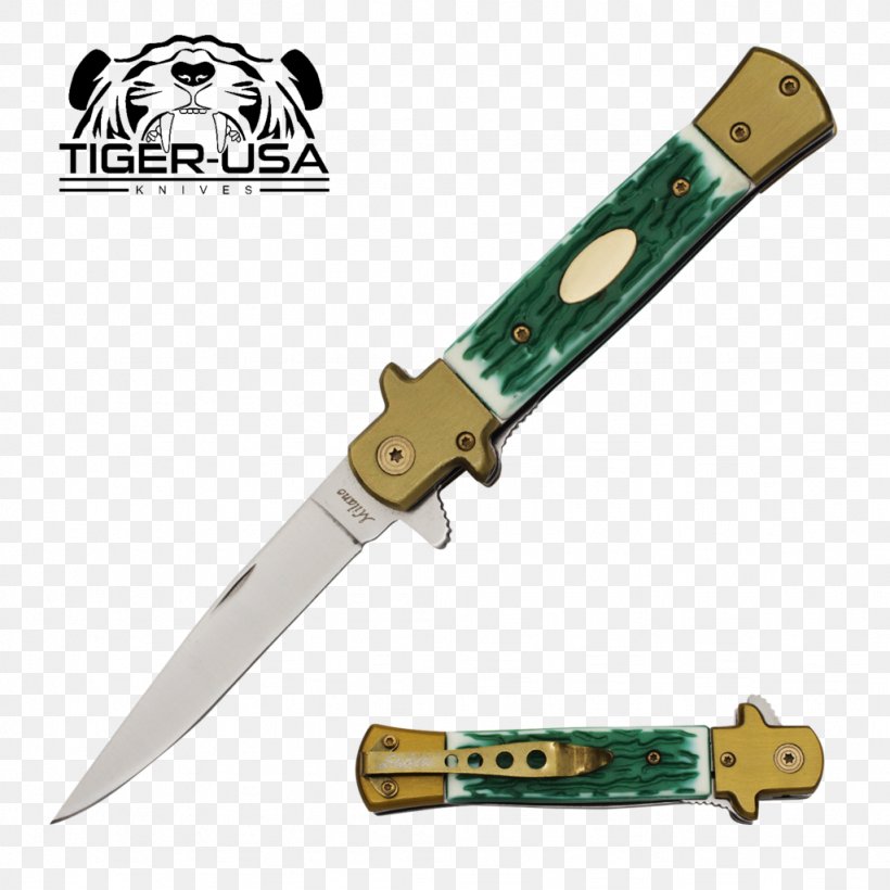 Pocketknife Stiletto Switchblade, PNG, 1024x1024px, Knife, Assistedopening Knife, Blade, Bowie Knife, Cold Weapon Download Free