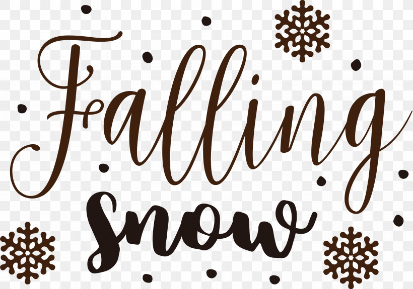 Falling Snowflake Falling Snow Winter, PNG, 3376x2370px, Falling Snowflake, Calligraphy, Falling Snow, Logo, M Download Free
