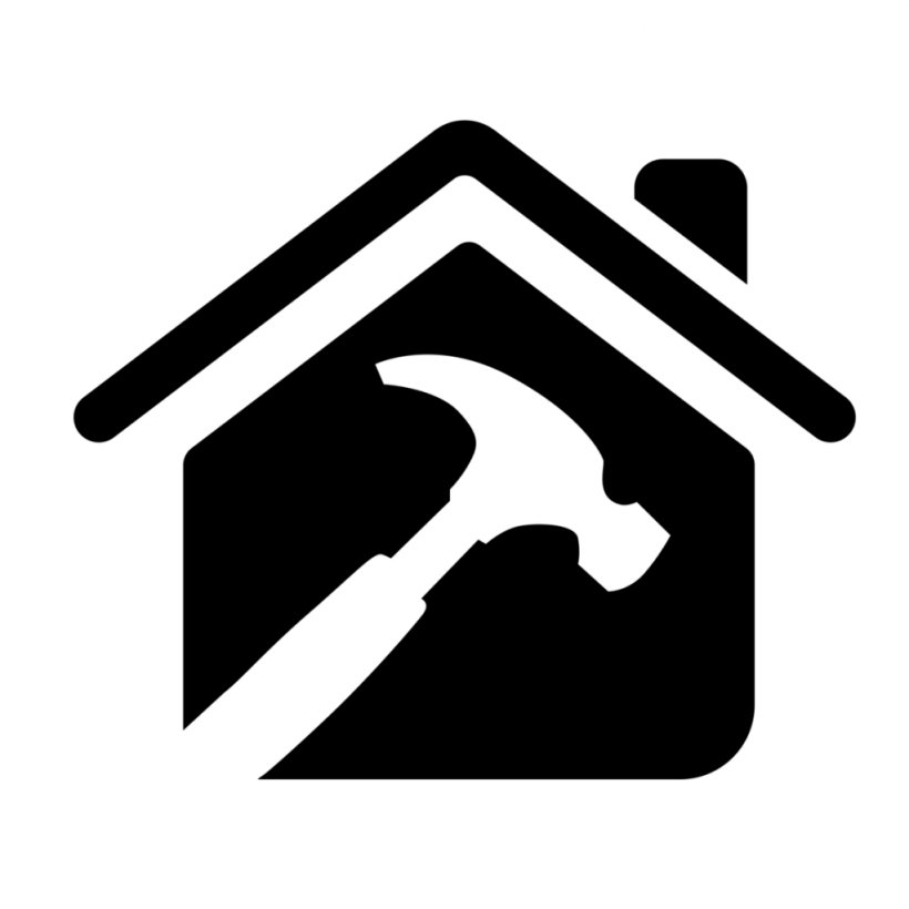 Home Improvement Home Repair House, PNG, 1024x1024px, Home Improvement, Apartment, Black, Black And White, Building Download Free