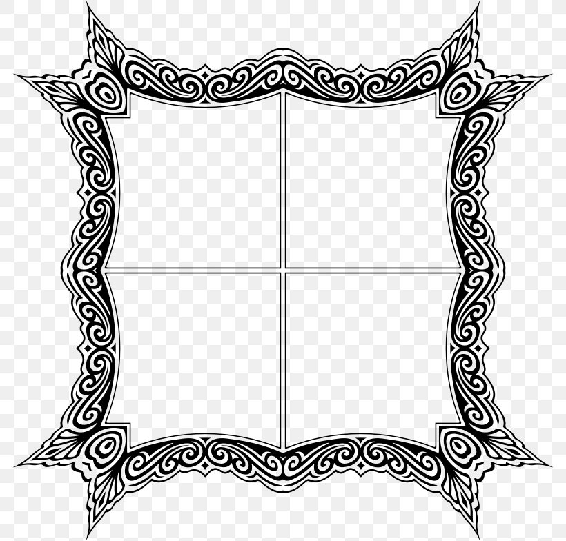 Window Picture Frames Clip Art, PNG, 784x784px, Window, Area, Black And White, Chambranle, Cornice Download Free