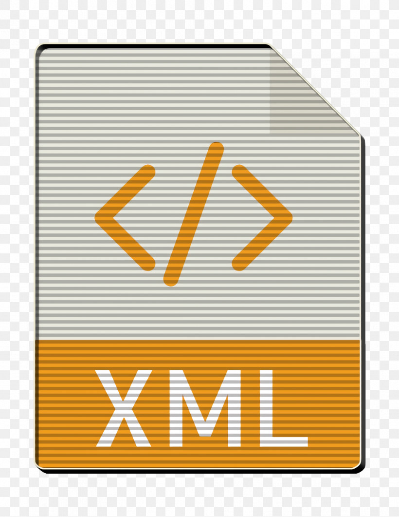Xml Icon File Types Icon, PNG, 958x1240px, Xml Icon, File Types Icon, Logo, Text, Yellow Download Free