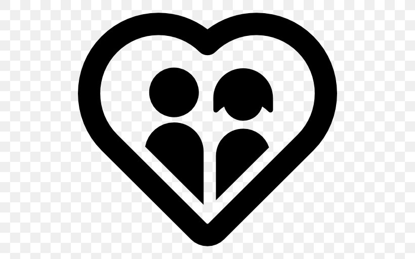 Heart Couple Symbol, PNG, 512x512px, Heart, Black And White, Couple, Falling In Love, Love Download Free