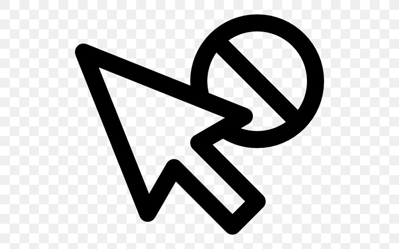 Computer Mouse Pointer Cursor Arrow, PNG, 512x512px, Computer Mouse, Area, Black And White, Brand, Computer Download Free