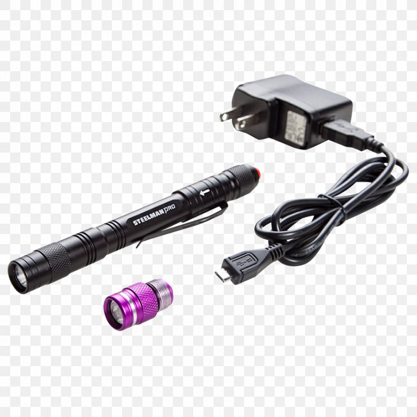 Flashlight Ultraviolet Blacklight Rechargeable Battery, PNG, 900x900px, Light, Blacklight, Electronics Accessory, Flashlight, Hardware Download Free