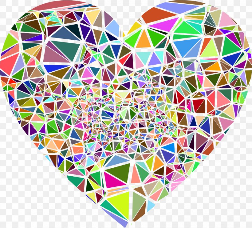 Low Poly Heart Clip Art, PNG, 2344x2121px, Watercolor, Cartoon, Flower, Frame, Heart Download Free