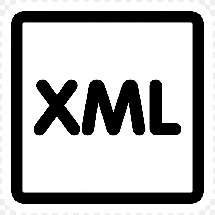 XML Clip Art, PNG, 2400x2400px, Xml, Area, Black And White, Brand, Information Download Free