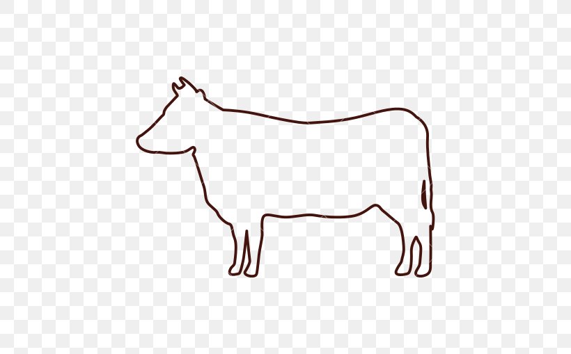 Beef Cattle Dairy Cattle Goat Clip Art, PNG, 550x509px, Beef Cattle, Animal Figure, Area, Beef, Black And White Download Free