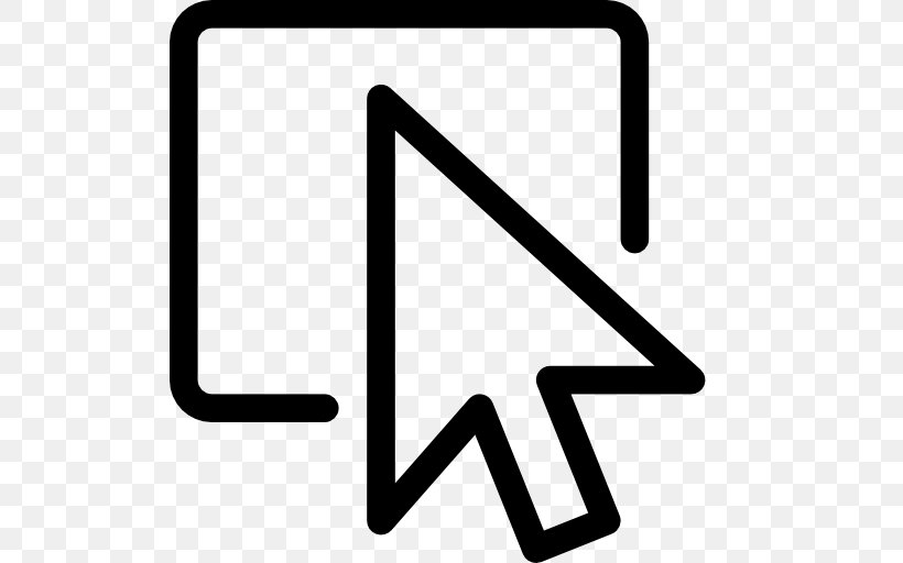 Computer Mouse Pointer Cursor Clip Art, PNG, 512x512px, Computer Mouse, Area, Black, Black And White, Cursor Download Free
