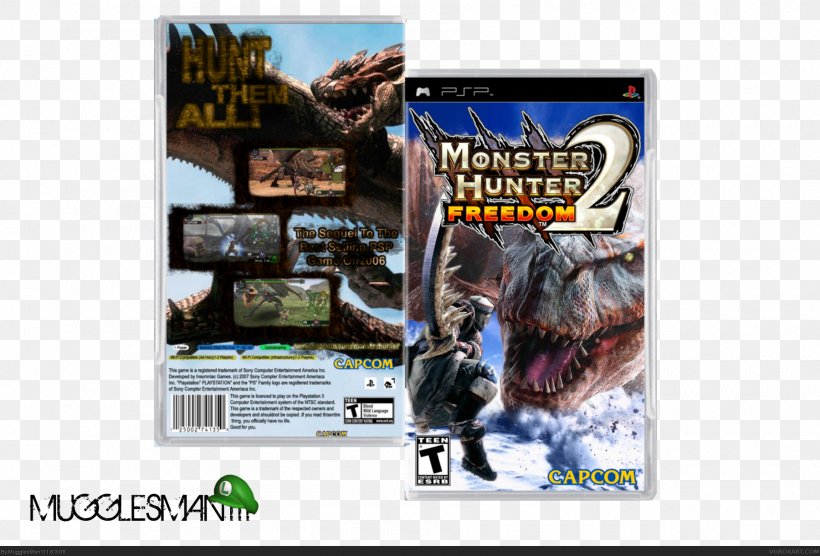Monster Hunter Freedom 2 PlayStation Portable NBA Live 07 Video Game, PNG, 1800x1222px, Monster Hunter Freedom 2, Advertising, Amazoncom, Brand, Cover Art Download Free