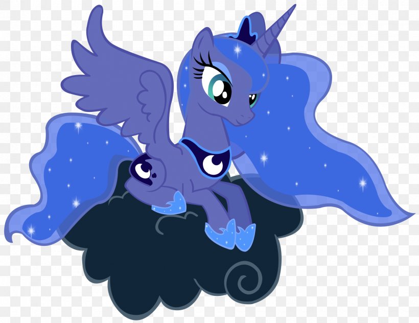 Princess Luna Pony Princess Celestia Rainbow Dash, PNG, 1900x1466px, Princess Luna, Cartoon, Cobalt Blue, Fictional Character, Horse Like Mammal Download Free
