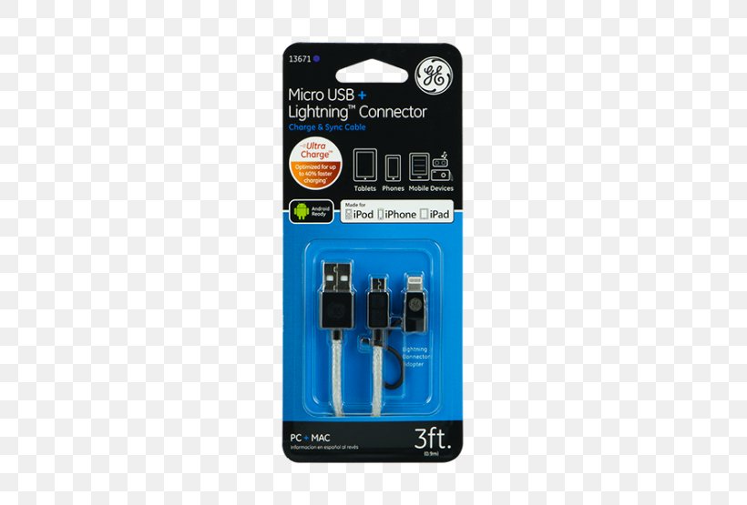 Electrical Cable Lightning Micro-USB General Electric, PNG, 555x555px, Electrical Cable, Adapter, Apple, Cable, Electronics Download Free