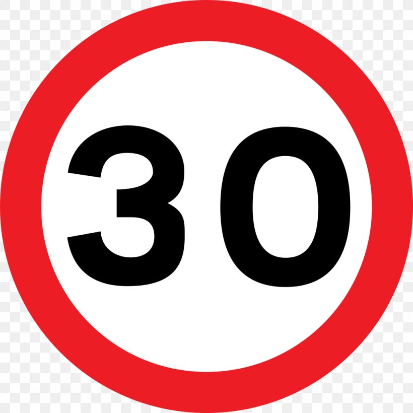 Traffic Sign The Highway Code Speed Limit Road 30 Km/h Zone, PNG, 1024x1024px, 30 Kmh Zone, Traffic Sign, Area, Brand, Driving Download Free