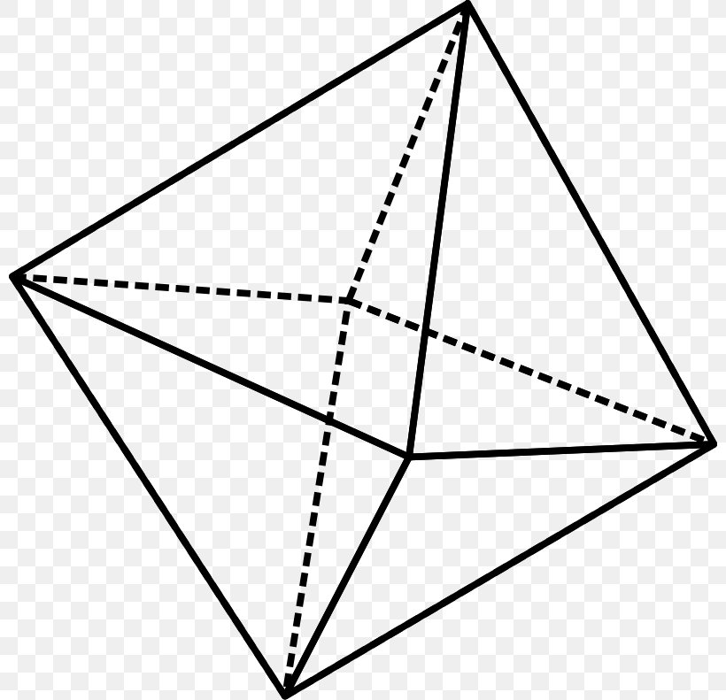 Octahedron Geometry Stellation Mathematics Clip Art, PNG, 800x791px, Octahedron, Area, Black And White, Geometry, Mathematics Download Free