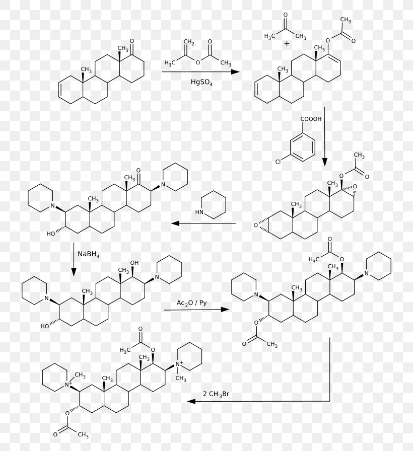 Pancuronium Bromide Chemical Synthesis Neuromuscular-blocking Drug Chemistry, PNG, 784x896px, Pancuronium Bromide, Acetylcholine, Androsterone, Area, Auto Part Download Free