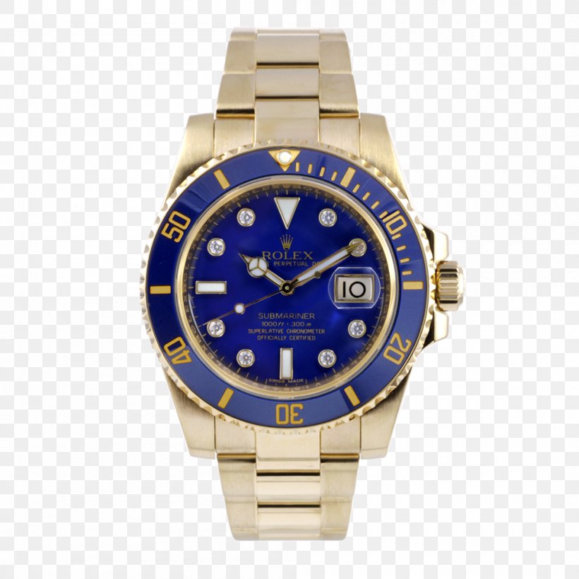 Rolex Submariner Rolex Datejust Rolex Daytona Rolex GMT Master II, PNG, 1000x1000px, Rolex Submariner, Automatic Watch, Brand, Cobalt Blue, Colored Gold Download Free