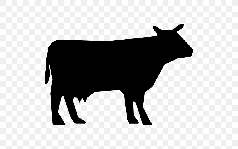 Cattle, PNG, 512x512px, Cattle, Agriculture, Black And White, Bull, Cattle Like Mammal Download Free