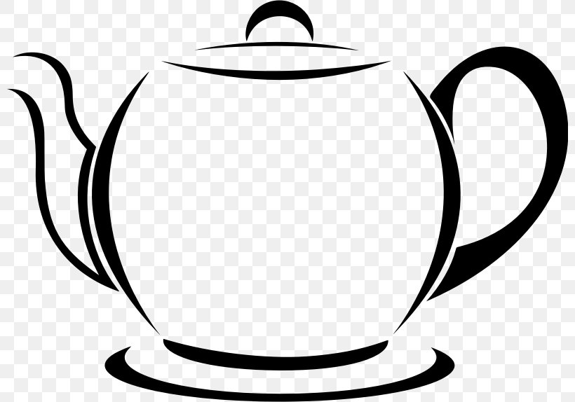 Teapot Kettle Clip Art, PNG, 800x574px, Teapot, Artwork, Black And White, Coffee, Cup Download Free