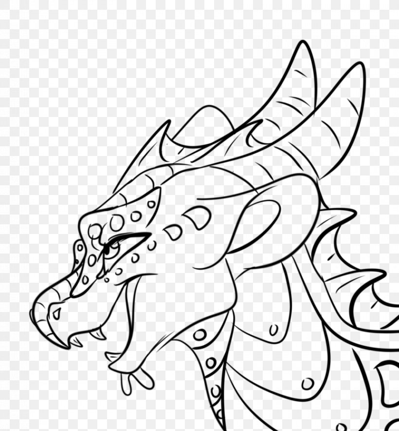 Wings Of Fire Line Art Dragon, PNG, 861x929px, Wings Of Fire, Art, Artist, Blackandwhite, Botany Download Free
